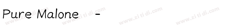 Pure Malone字体字体转换